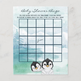 Loful Baby Penguins Baby Shower Bingo Flyer