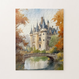 Loful Fransk Castle Watercolor Puzzle Pussel