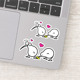 Loful Kiwi Couple Doodle Klistermärken