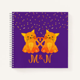Loful Orange Kittens Playful Initialer Monogram