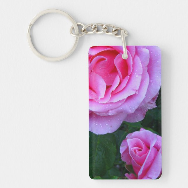 Loful Rosa ros Acrylic Keychain (Framsidan)