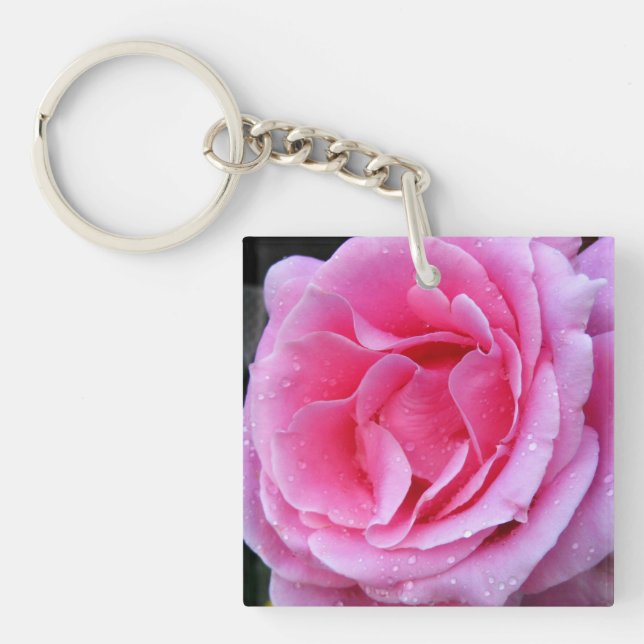 Loful Rosa ros Acrylic Keychain (Framsidan)
