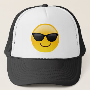 log Ansikte med solglasögon Coola Emoji Truckerkeps