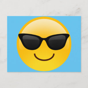 log Ansikte med solglasögon Coola Emoji Vykort