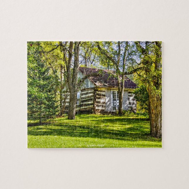 Log Cabin Alaska Jigszle Puzzle Pussel (Horisontell)