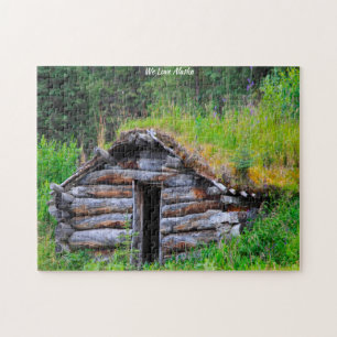 Log Cabin Alaska. Pussel