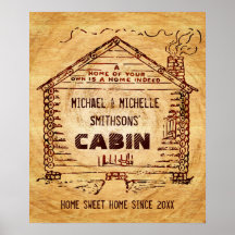 Log Cabin Personlig Faux Wood