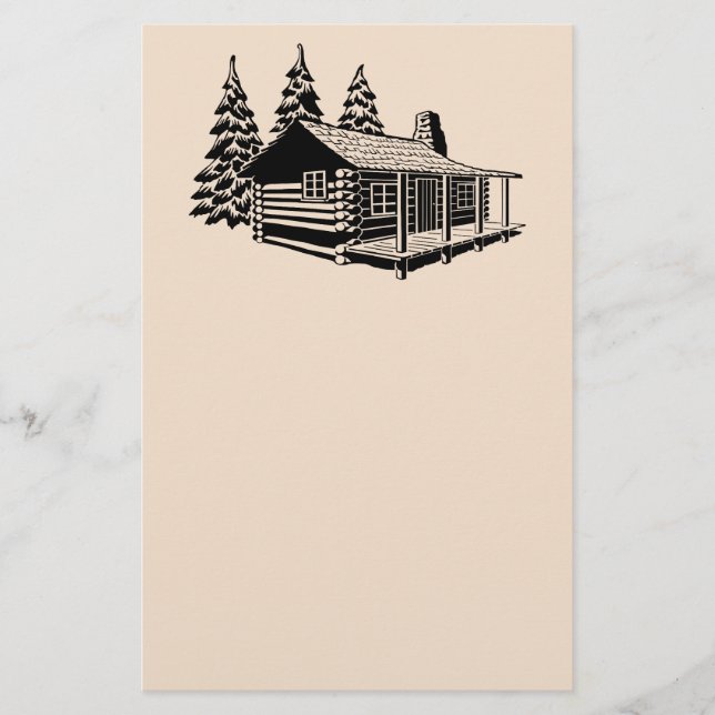 LOG CABIN STATIONERY BREVPAPPER (Framsida)