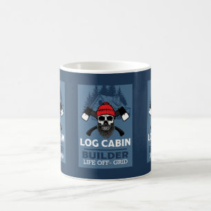 Log Cabin Tiber Ram Builder Kaffemugg