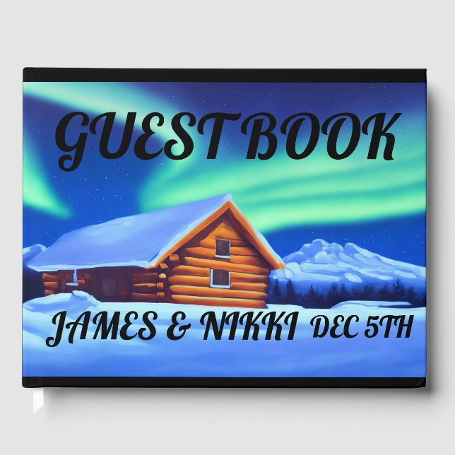 LOG CABIN WINTER WEDDING Guest Bok (Framsida)