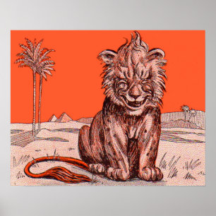 log lejon poster