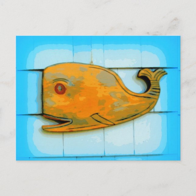 log lycklig valblått vykort (Framsida)