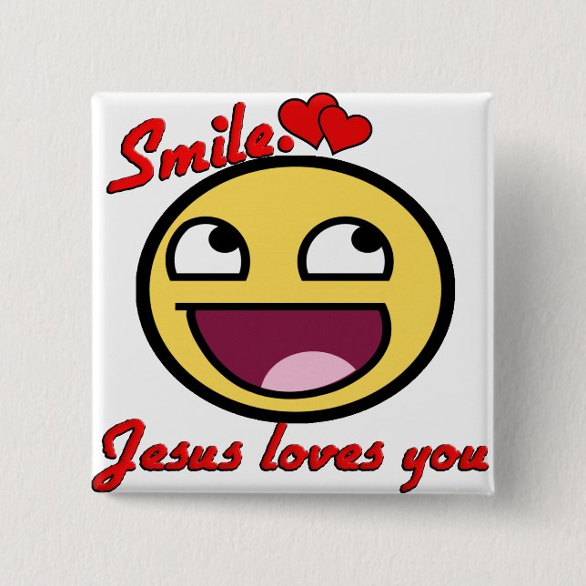 LOG SMILE JESUS ÄLSKAR DIG KNAPP (Framsida)