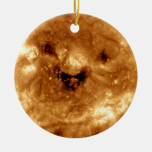 log Sol från NASA Solar Observatory Julgransprydnad Keramik