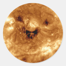 log Sol från NASA Solar Observatory Runt Klistermärke