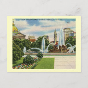 Logan Circle, Philadelphia-Vintagen Vykort