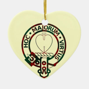 Logan Clan Crest-märke Julgransprydnad Keramik