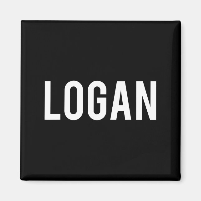 Logan - Cool New Funny Name Fan Gift Tee  Magnet (Framsidan)