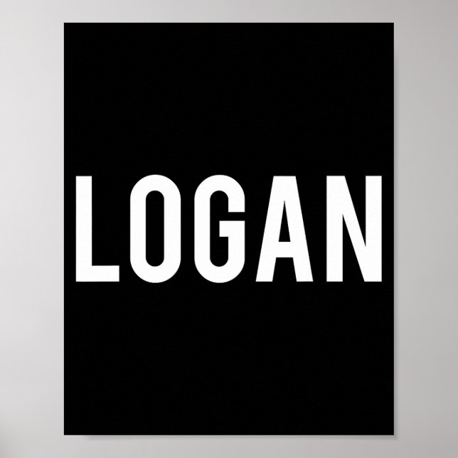 Logan - Cool New Funny Name Fan Gift Tee  Poster (Framsidan)