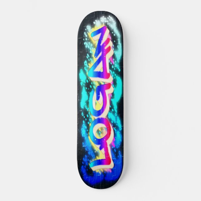 LOGAN Customized Graffiti Skateboard (Framsida)