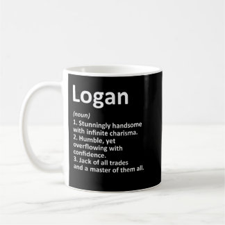 LOGAN Definition Personalized Name Funny Birthday Kaffemugg