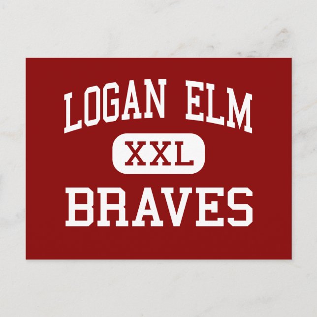 Logan Elm - Braves - High - Circleville Ohio Vykort (Framsida)