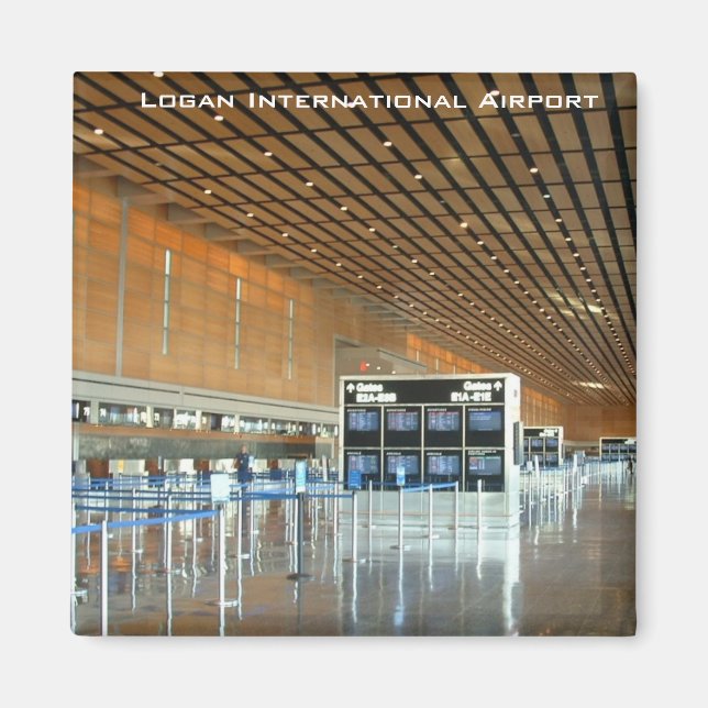 Logan Internationell flygplats Magnet (Framsidan)