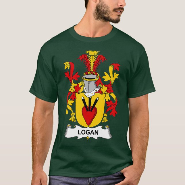 Logan Jackar Arm Family Crest T Shirt (Framsida)