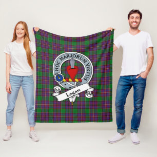 Logan Klan Badge Tartan Play Fleecefilt