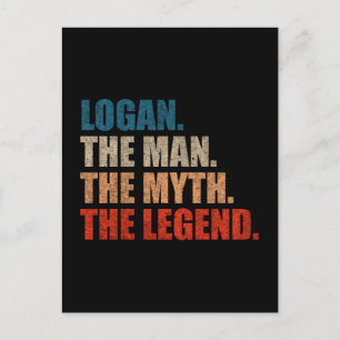 Logan Mannen Myten Legenden Vykort