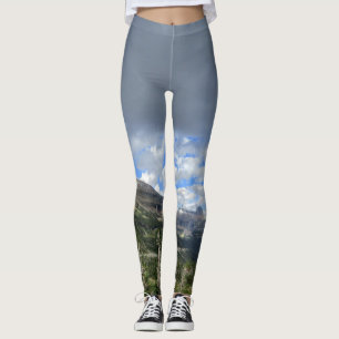 Logan passerar panoramat - glaciärnationalpark leggings