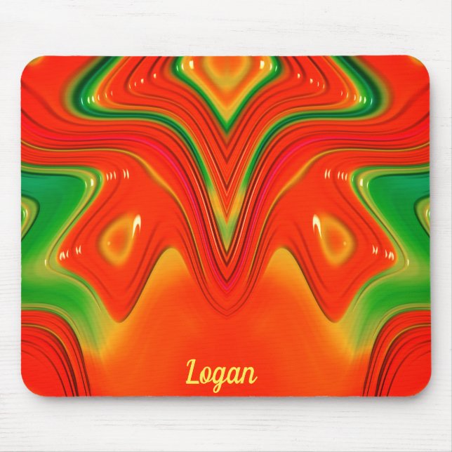 LOGAN ~ Red Grönt and Gult Design Musmatta (Framsidan)