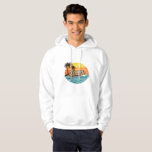 Logan Retro Sunset Namn Design Hoodie