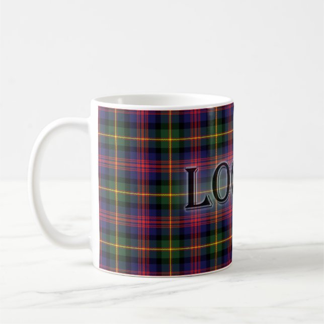  Logan Tartan med efternamn Kaffemugg (Vänster)