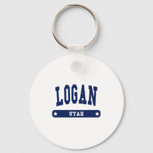 Logan Utah College Stil T-skjortor Nyckelring