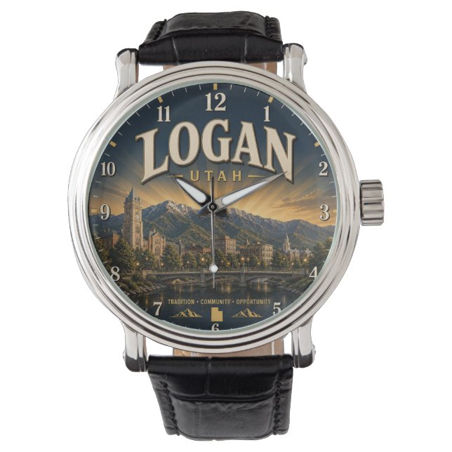 Logan Utah college town Armbandsur (Framsida)