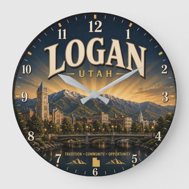 Logan Utah college town Stor Klocka (Framsida)