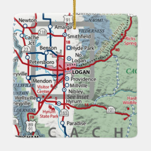 Logan Utah Julgransprydnad Keramik