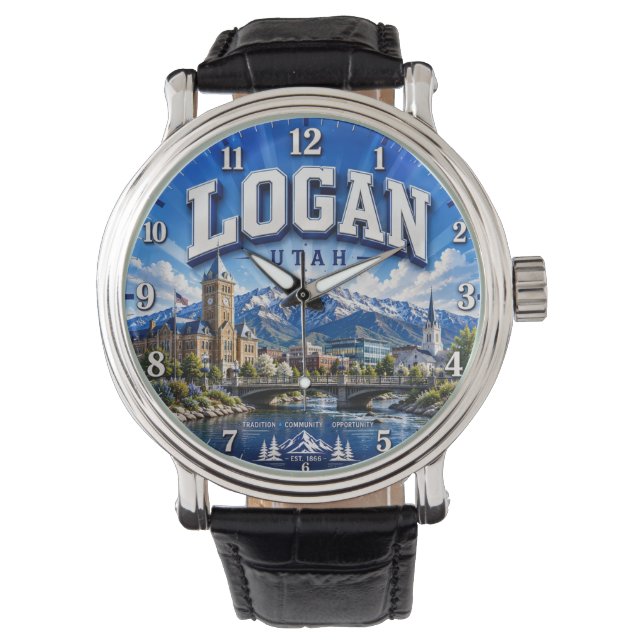 Logan Utah Mountain Armbandsur (Framsida)