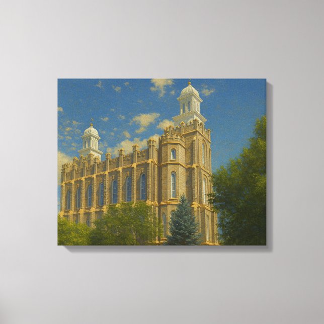 Logan Utah Temple Painting™ LDS Wall Art Canvas (Framsida)
