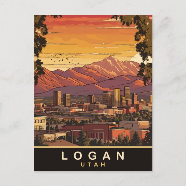 Logan, Utah, Travel Vykort (Framsida)