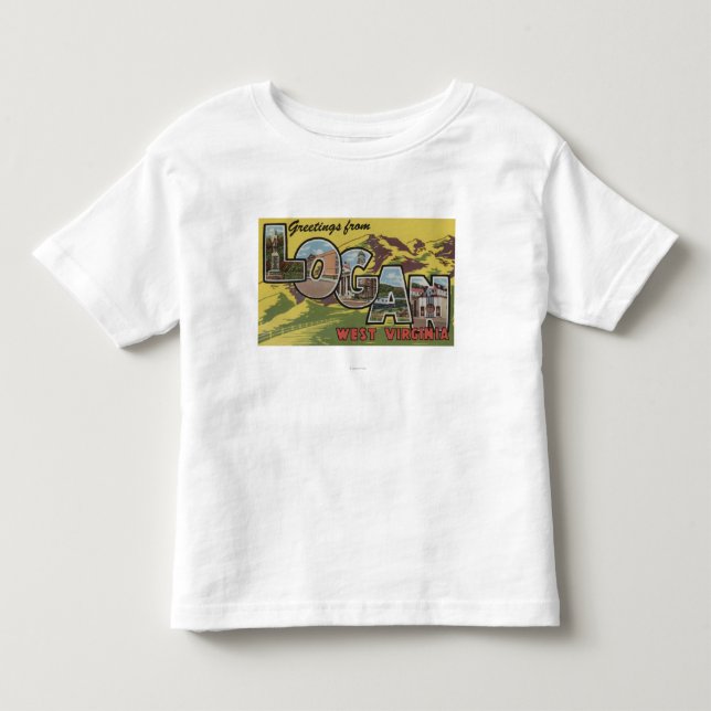 Logan West Virginia - stora brevplatser T-shirt (Framsida)