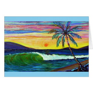 logans sunset lahaina hälsningskort