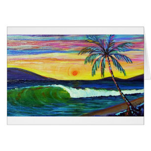 logans sunset lahaina hälsningskort