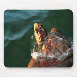 Logarhead Sea Turtle Artistic Porträtt Musmatta