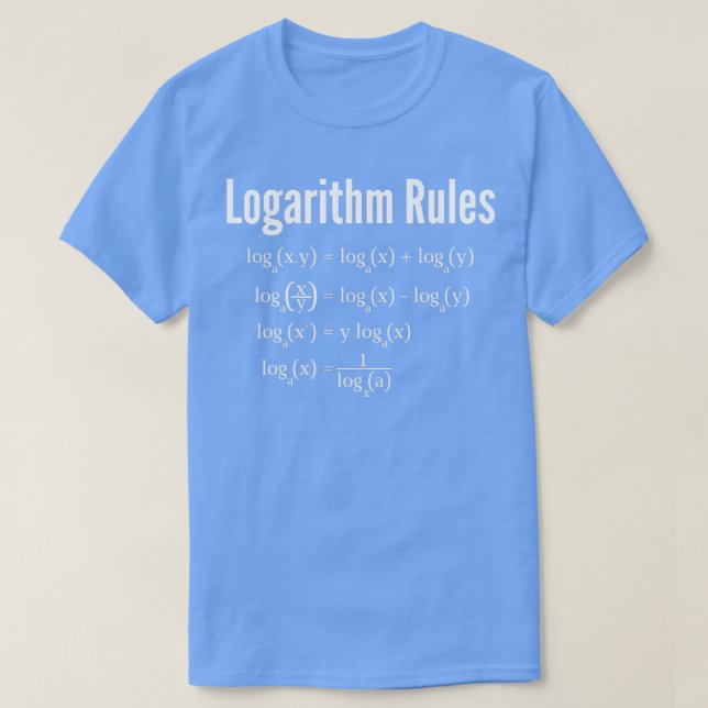 Logaritm Regler Matematiska regel för loggar 1 T Shirt (Design framsida)