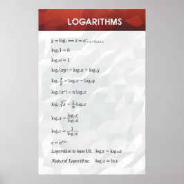 Logaritmer - Matematisk Poster