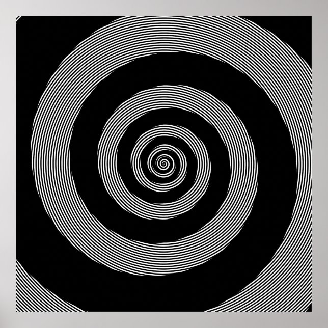 Logaritmisk spiral över linjär spiral poster (Framsidan)