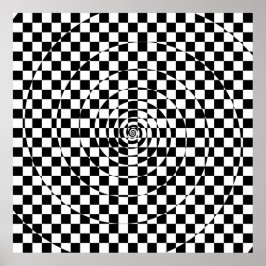 Logaritmisk spiralrutigt mönster poster