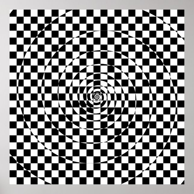 Logaritmisk spiralrutigt mönster poster (Framsidan)
